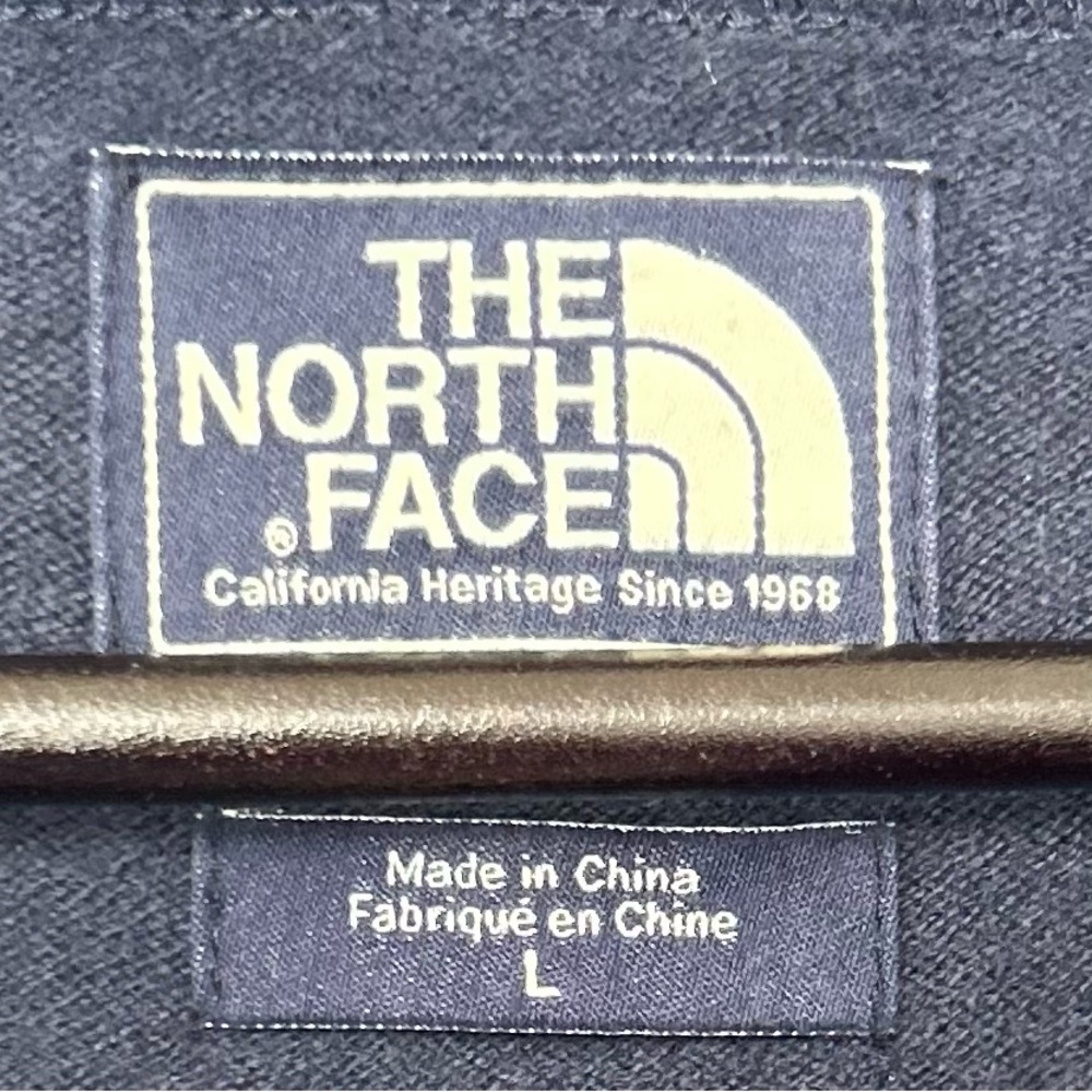 The North Face Men’s 1/4 Zip Sweater Large Navy Wool Blend Pullover - Picture 5 of 6